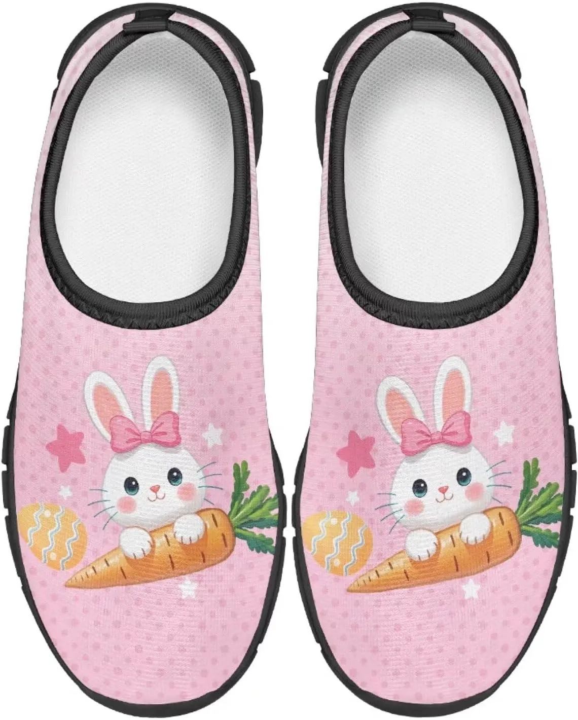 TODIYADDU Girls Easter Shoes Kids Lightweight Mesh Sneakers Casual Athletic Sneaker