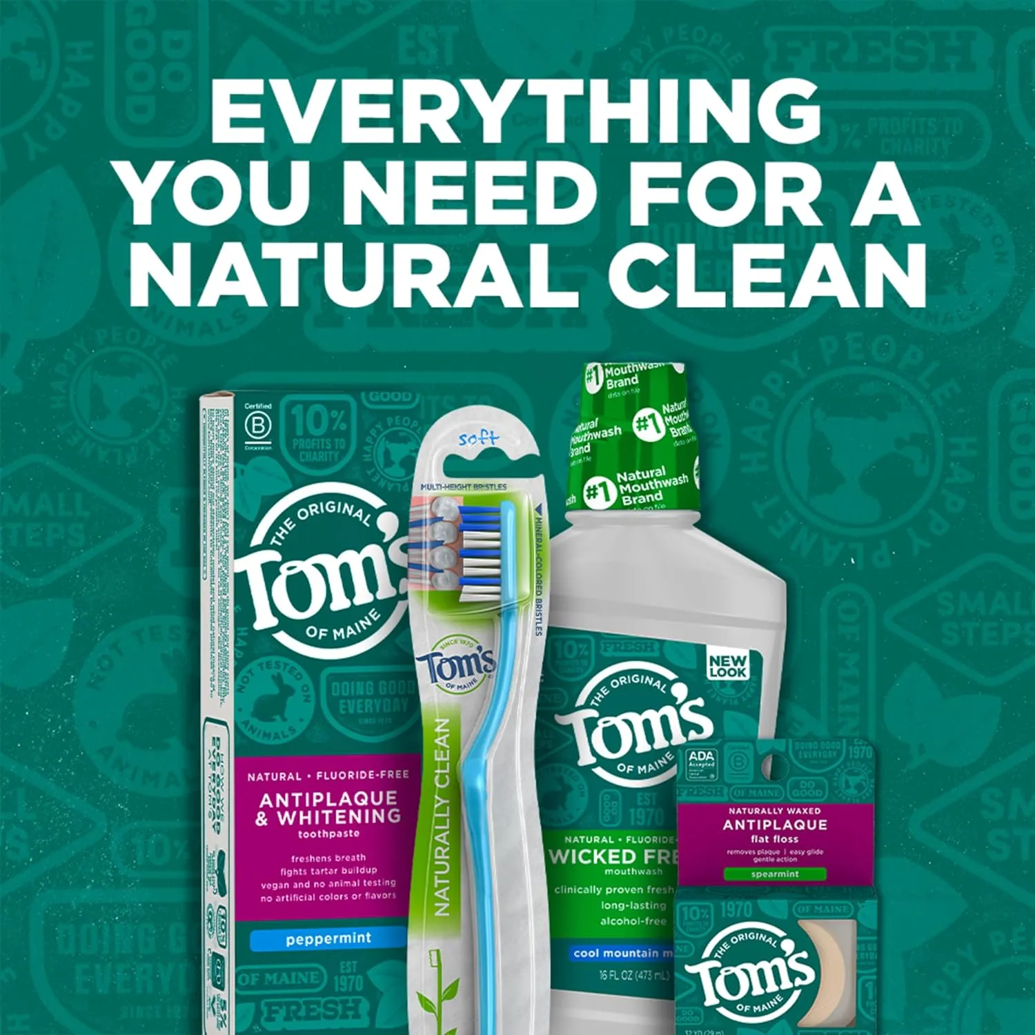Tom's Of Maine Gentle Charcoal Toothbrush, Soft, 4-Pack (Packaging May Vary)
