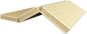 Tri-Fold Dolding Memory, Natural Coconut Palm Portable Bed Pads, Folding Camping Cots Floor Mats, Washable, for Travel and Guest Mat (Color : Gold, Size : 100 * 190cm)