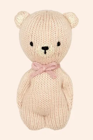 Tun Tun - Bear Rattle - Light Pink & Dusty Rose