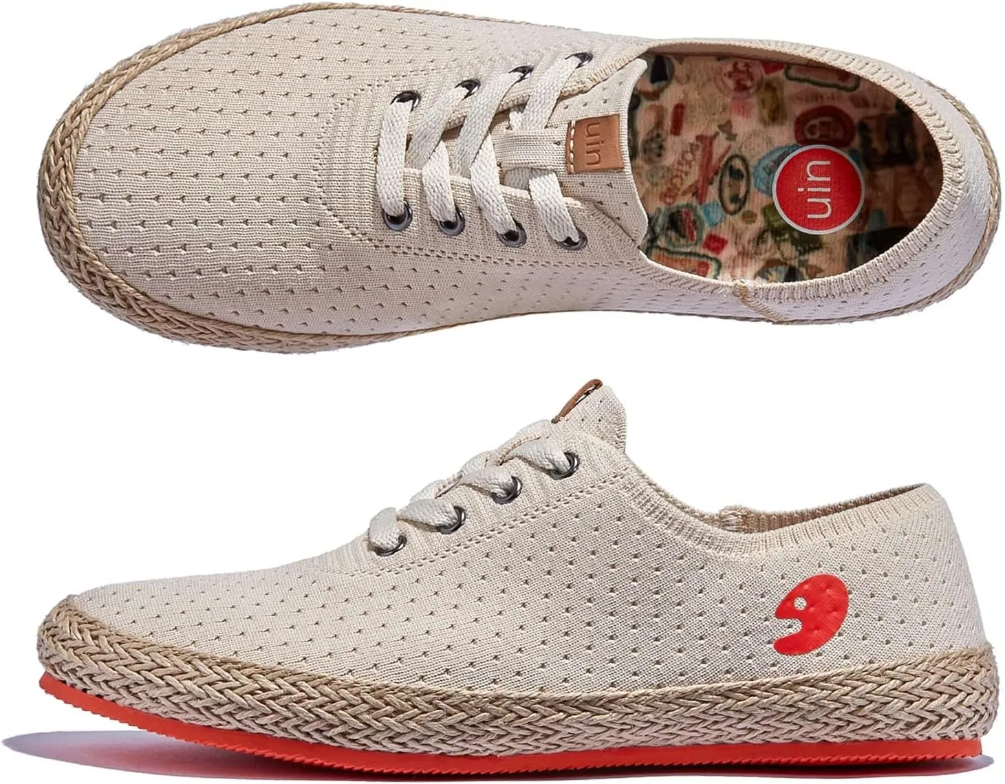 UIN Women's Art Painted Walking Casual Travel Shoes Lightweight Comfort Fashion Sneaker Formentera Series