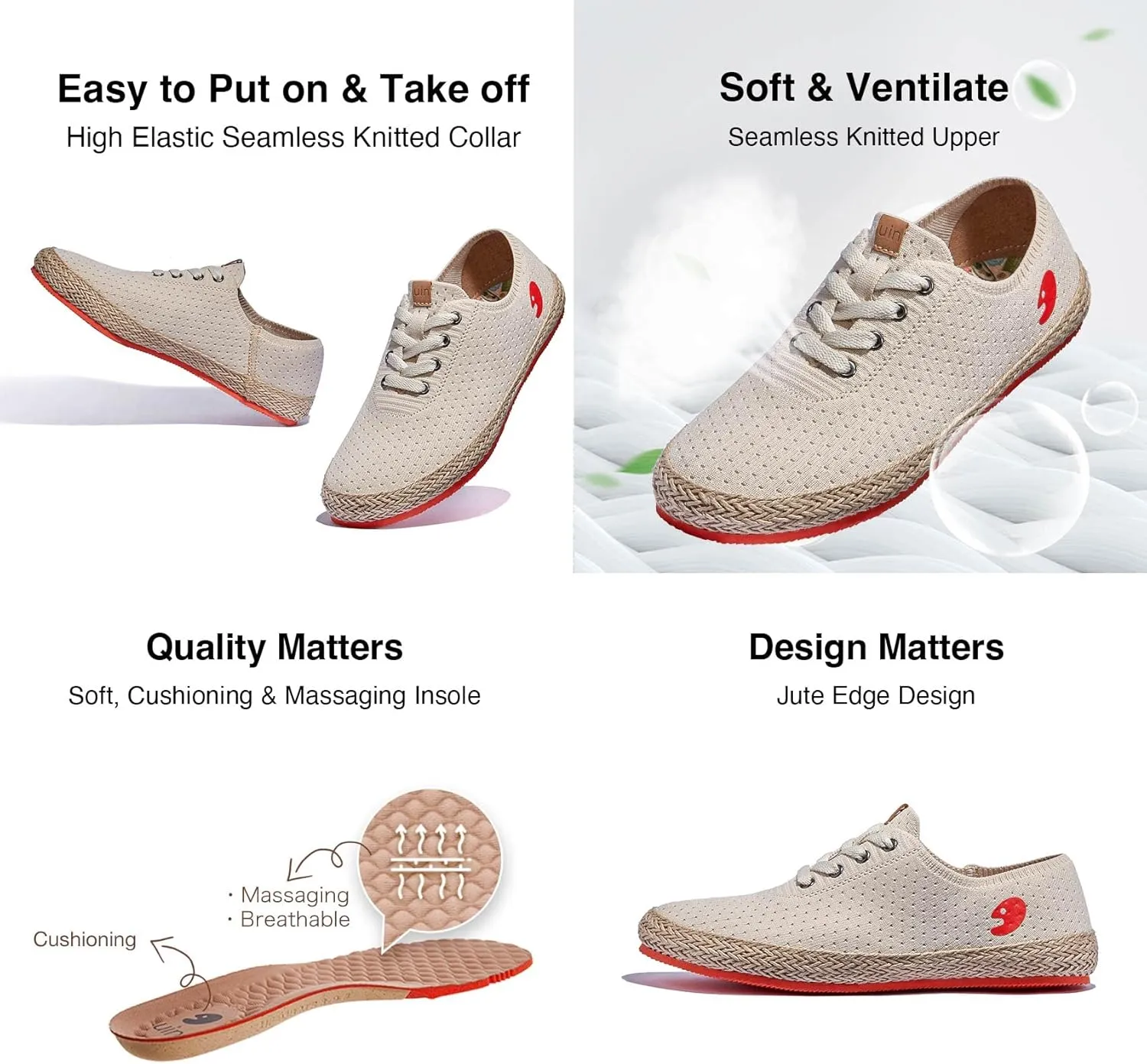 UIN Women's Art Painted Walking Casual Travel Shoes Lightweight Comfort Fashion Sneaker Formentera Series