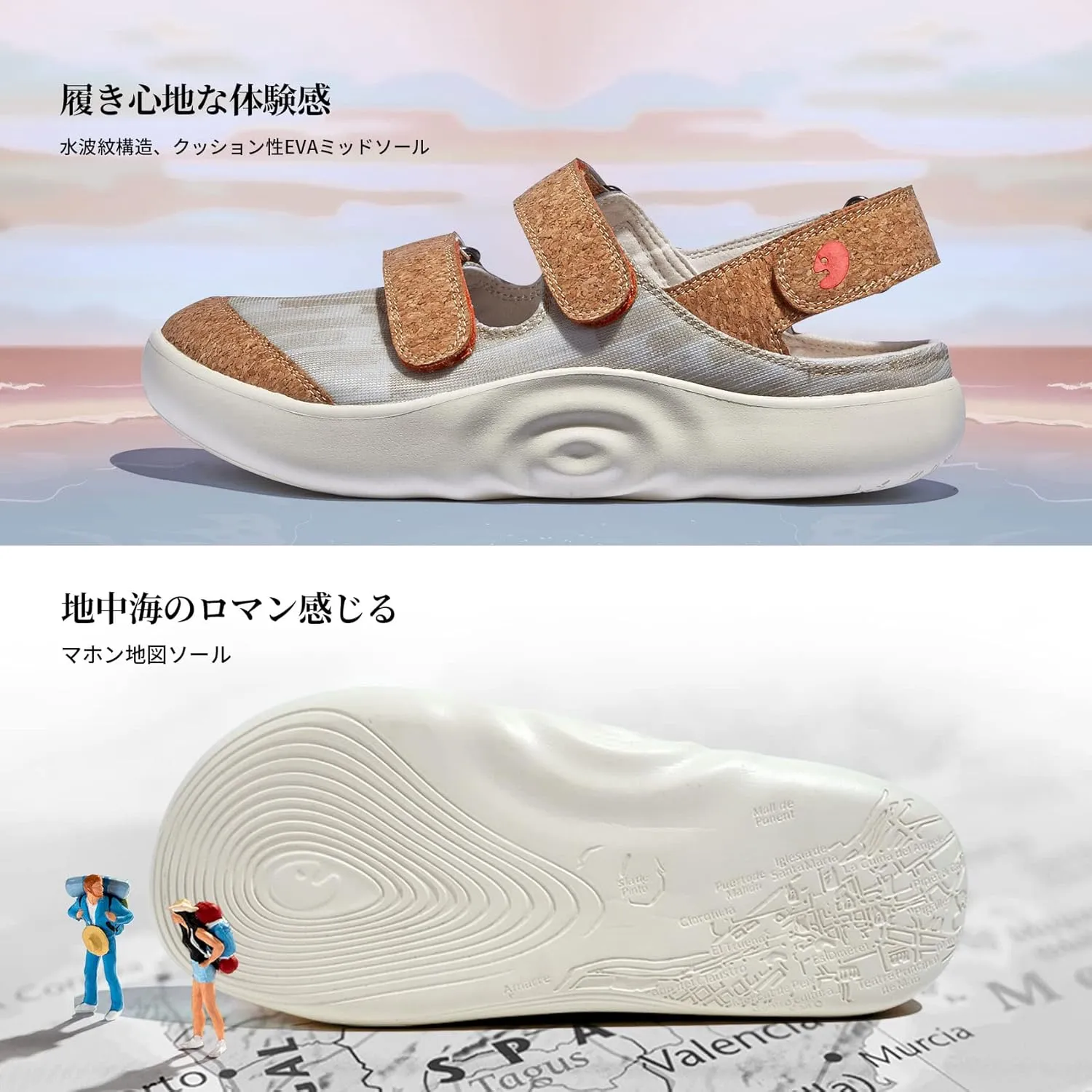UIN Women's Outdoor Sandal Closed Toe Lightweight Walking Summer Travel Hiking Water Shoes