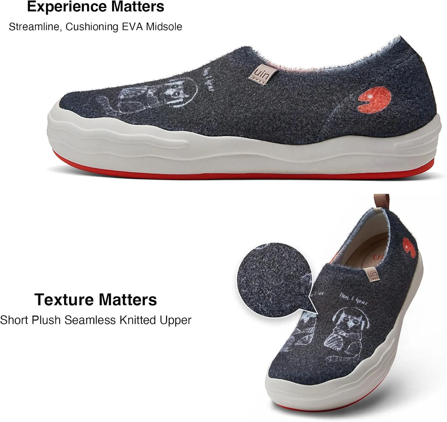 UIN Women's Slip On Loafers Lightweight Walking Sneaker Art Travel Shoes Toledo Ⅷ