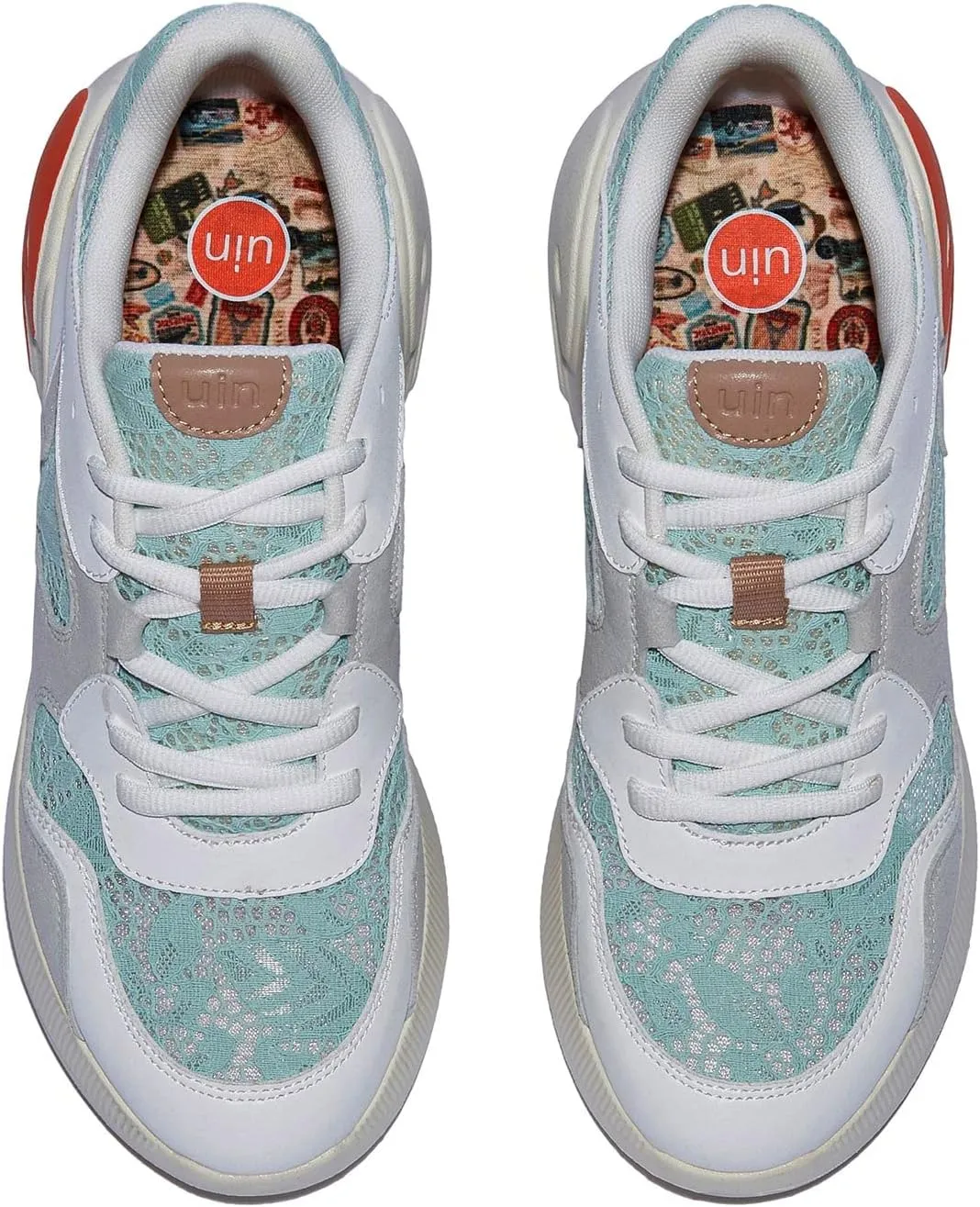 UIN Women's Travel Walking Shoes Art Painted Slip Ons Casual Lightweight Comfortable Chunky Fashion Sneaker Zaragoza Series