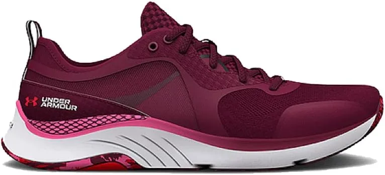 Under Armour Womens UA HOVR Omnia Printed Training Shoes Dark Cherry/Pink Punk Size 6.5