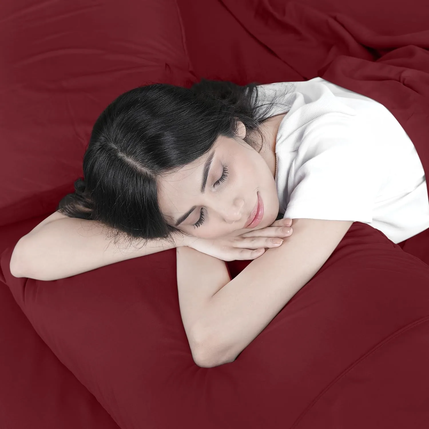 Utopia Bedding Queen Sheet Set – 4 Piece Bed Sheets for Queen Size Bed, Soft and Breathable Microfiber, Includes 1 Fitted Sheet, 1 Flat Sheet and 2 Pillowcases (Burgundy)