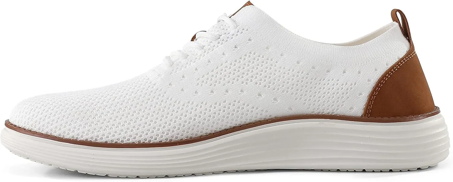 VILOCY Men's Casual Dress Sneakers Oxfords Business Mesh Breathable Walking Shoes Tennis Comfortable