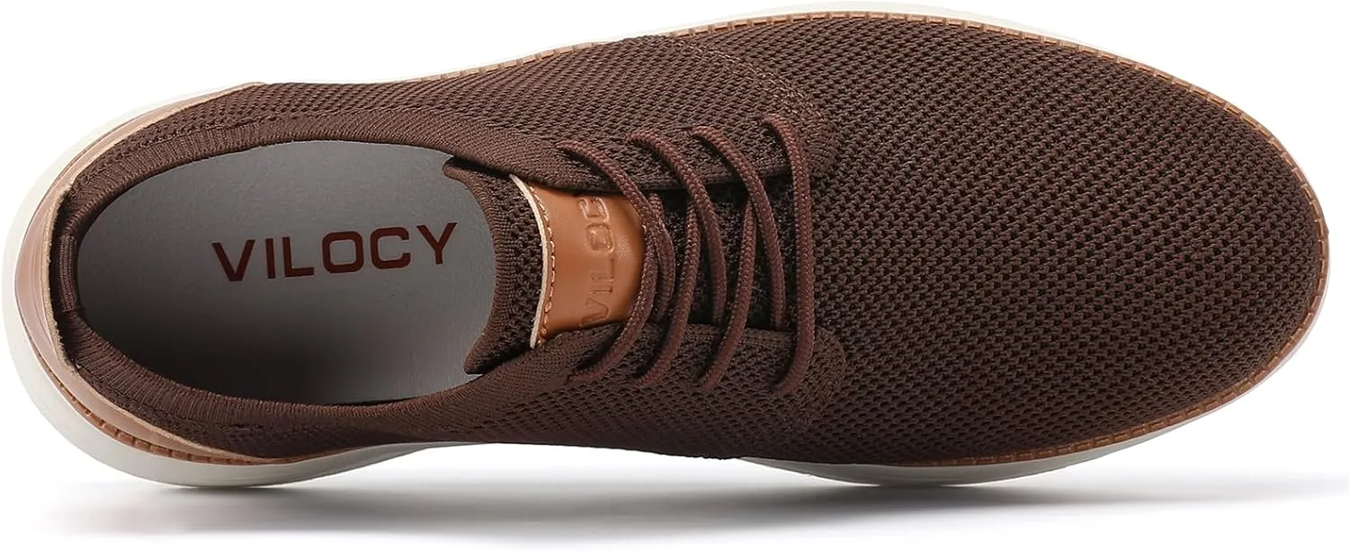 VILOCY Men's Fashion Dress Sneakers Casual Walking Shoes Business Oxfords Comfortable Breathable Lightweight Tennis