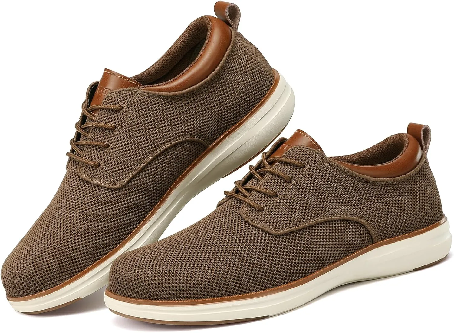VILOCY Men's Wide Casual Dress Oxfords Business Shoes Fashion Sneakers Mesh Breathable Comfortable Walking Shoes