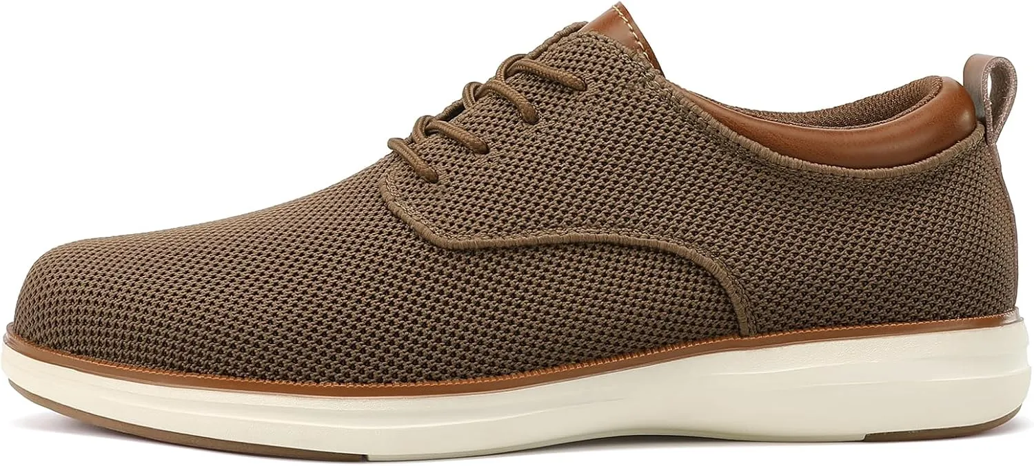 VILOCY Men's Wide Casual Dress Oxfords Business Shoes Fashion Sneakers Mesh Breathable Comfortable Walking Shoes