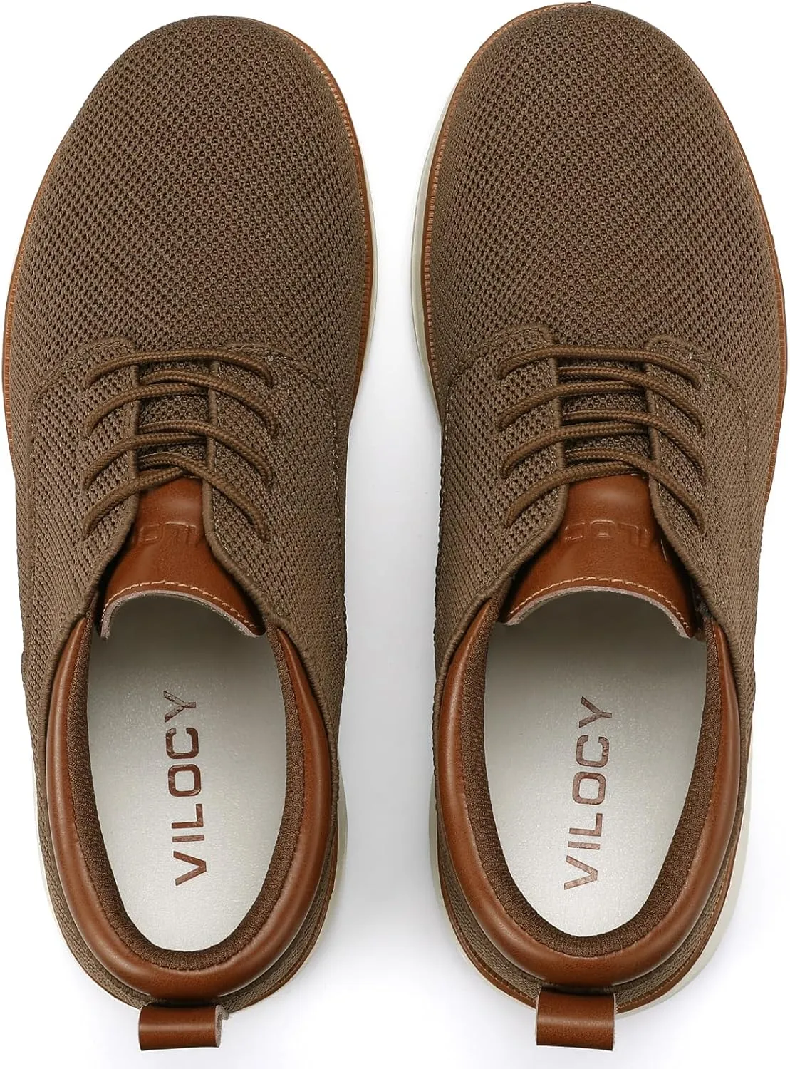 VILOCY Men's Wide Casual Dress Oxfords Business Shoes Fashion Sneakers Mesh Breathable Comfortable Walking Shoes
