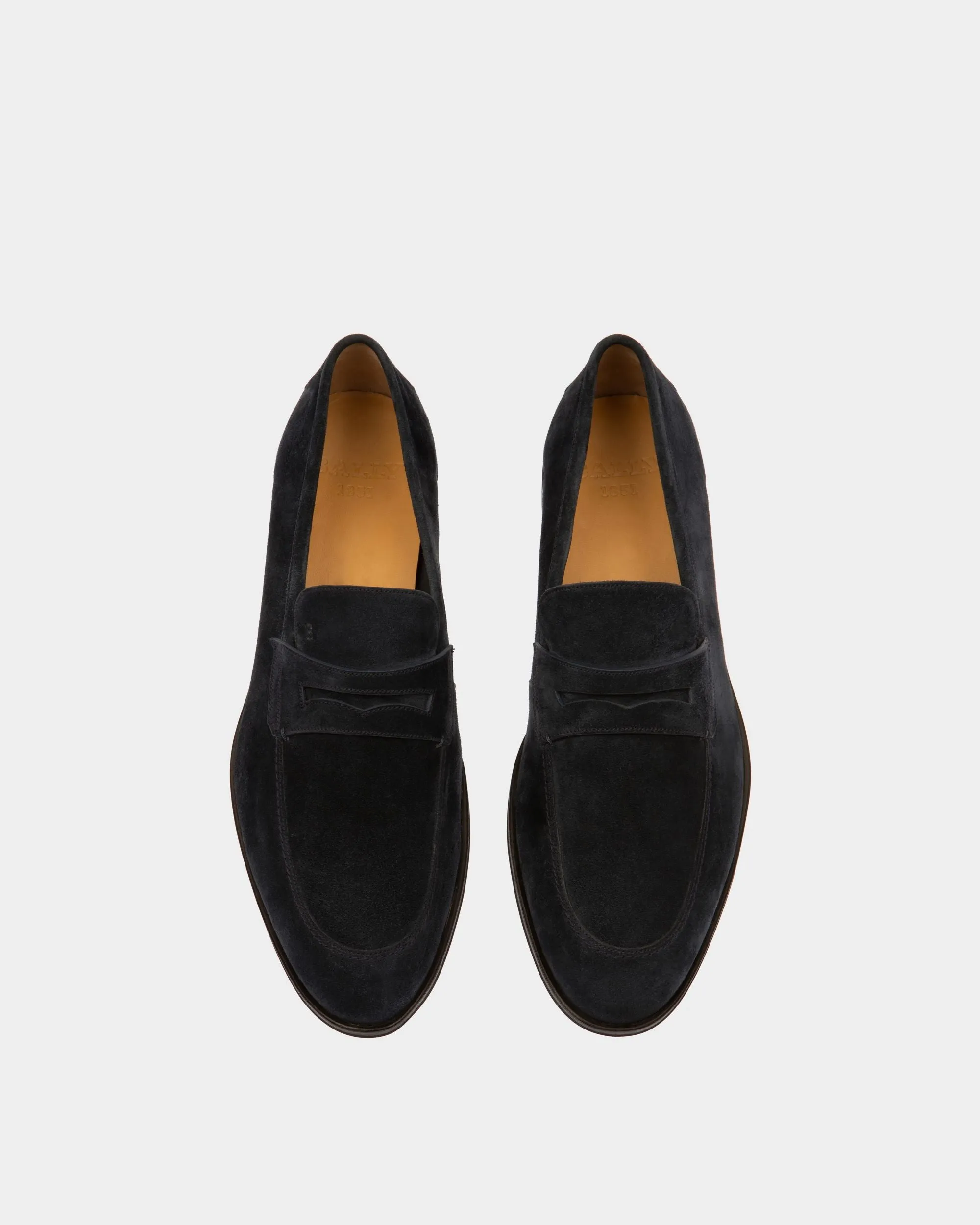 Webb Leather Loafers In Navy