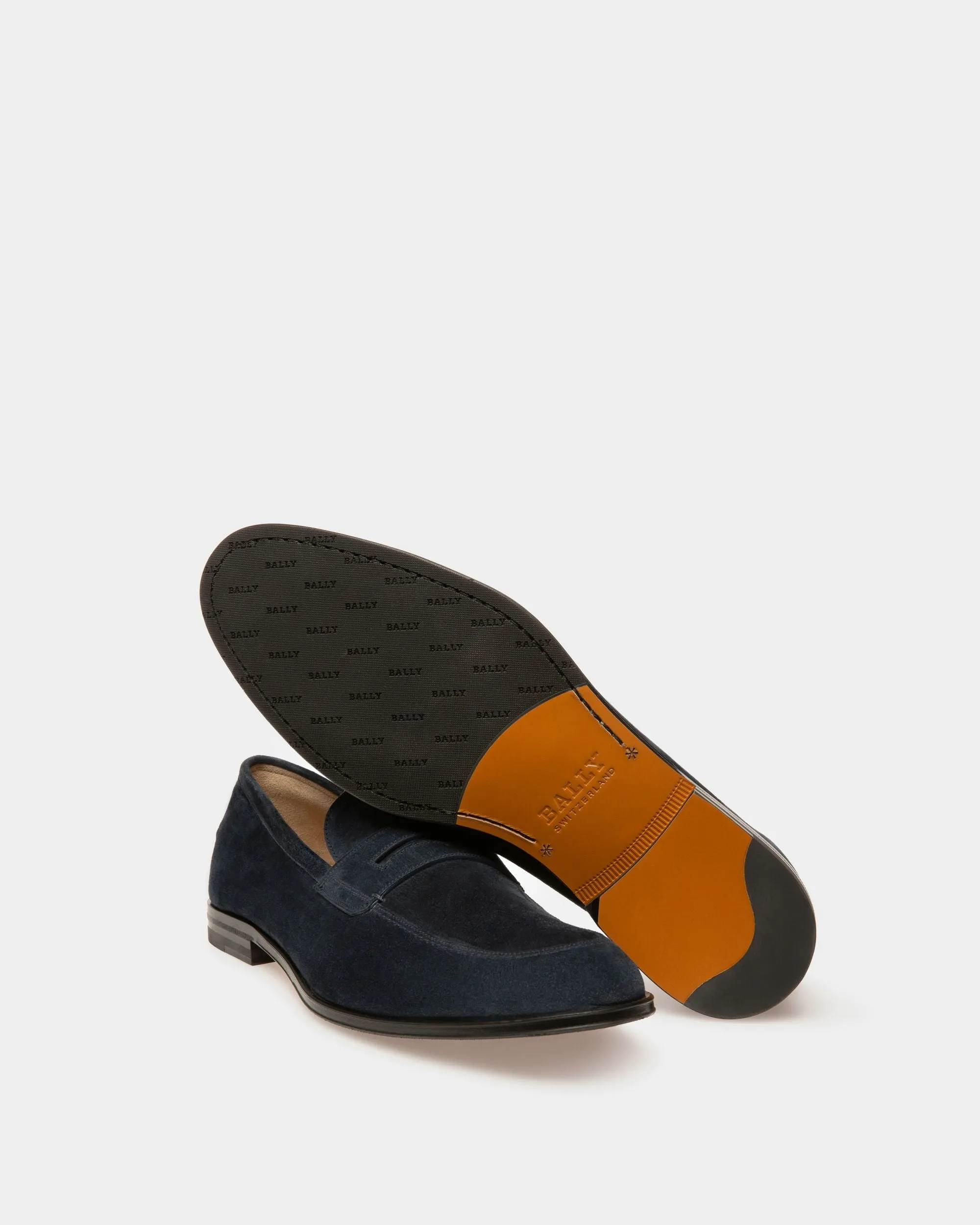 Webb Leather Loafers In Navy