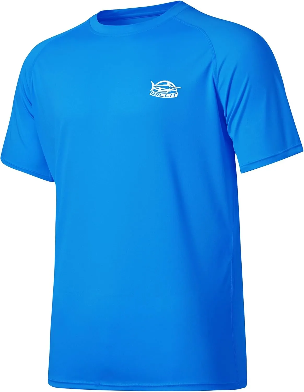 Willit Men's Rashguard Swim Shirt Short Sleeve UPF 50  Sun Protection Shirt SPF Quick Dry Water Shirt