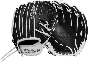 Wilson 2024 Fastpitch Classics Series A2000 P12SS 12” Pitcher’s Fastpitch Glove - Left Hand Throw, Black/White