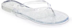 Women Flip Flops Jelly Shoes Thong Sandals Flat Slides Clear Jellies Pool Slippers Bathroom Summer Beach Size 8 Ladies Non Slip Dress Comfortable Quick Drying Soft