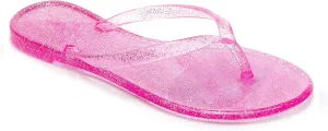Women Flip Flops Jelly Shoes Thong Sandals Flat Slides Clear Jellies Pool Slippers Bathroom Summer Beach Size 8 Ladies Non Slip Dress Comfortable Quick Drying Soft