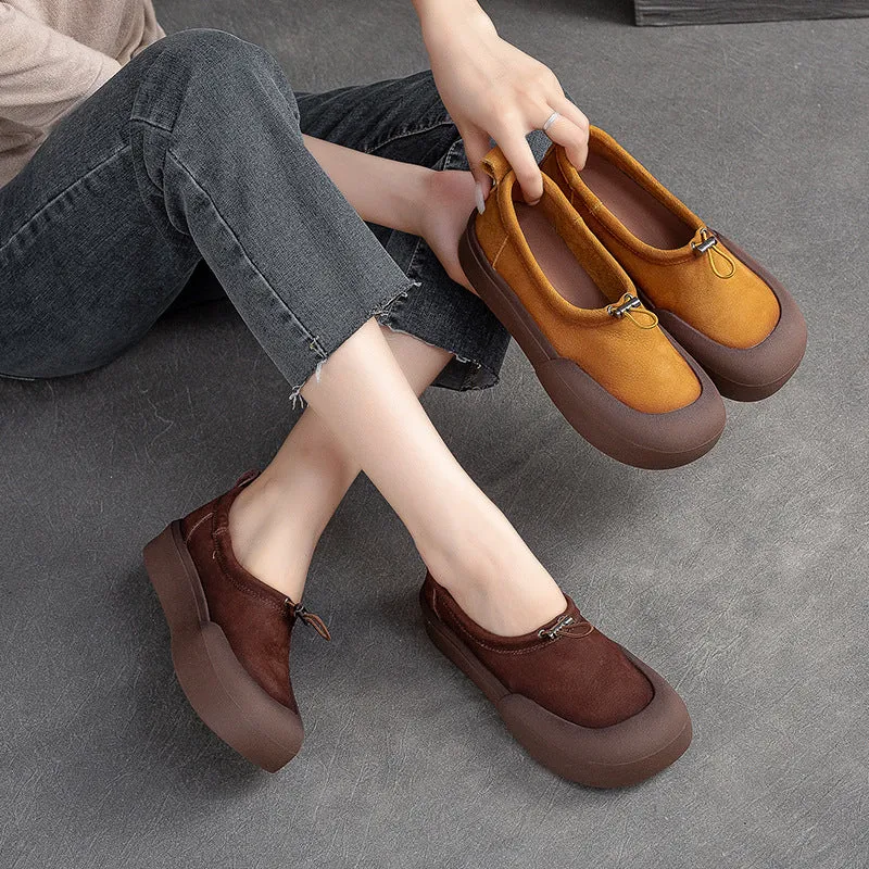 Women Minimalist Soft Leather Flat Casual Shoes