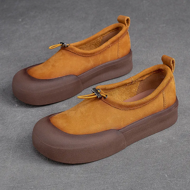 Women Minimalist Soft Leather Flat Casual Shoes