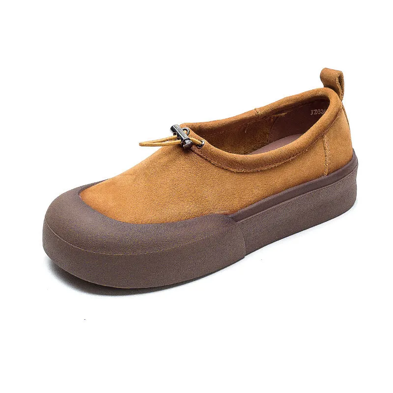 Women Minimalist Soft Leather Flat Casual Shoes