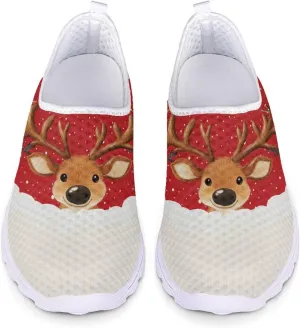 Women Slip On Shoes Casual Walking Shoes Mesh Breathable Sneaker Party Footwear