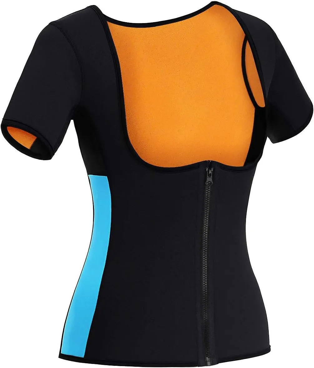 Women's Body Shaper Sauna Vest Suit Sweat Waist Trainer Workout Tank Top Fitness Neoprene Shirt Running