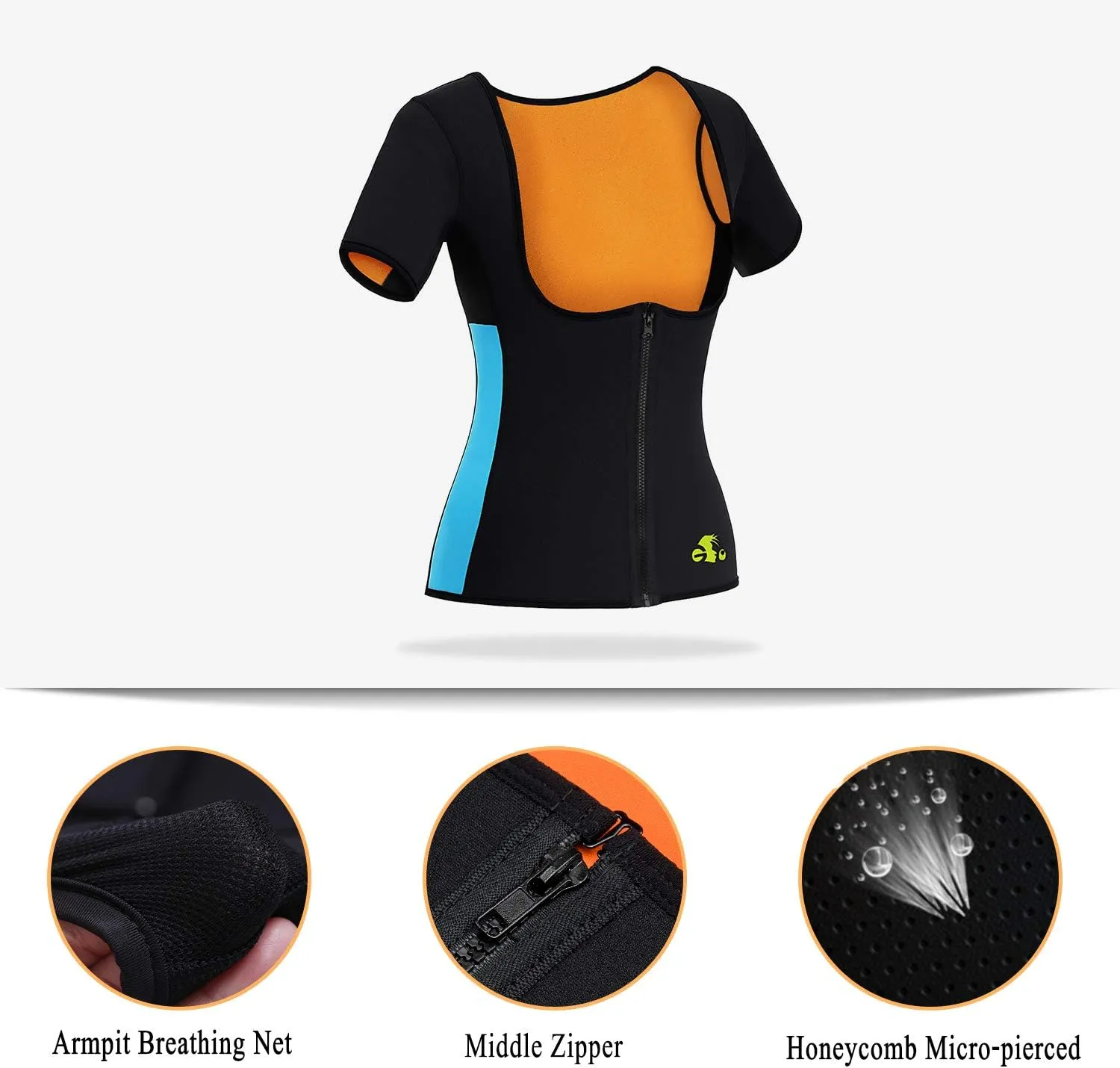 Women's Body Shaper Sauna Vest Suit Sweat Waist Trainer Workout Tank Top Fitness Neoprene Shirt Running