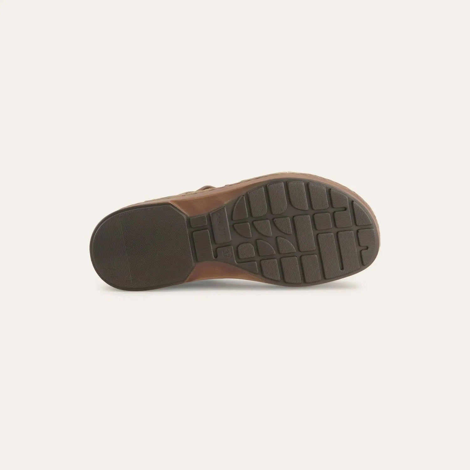 Women's Castelo Sandals - Wide In Khaki Beige Leather