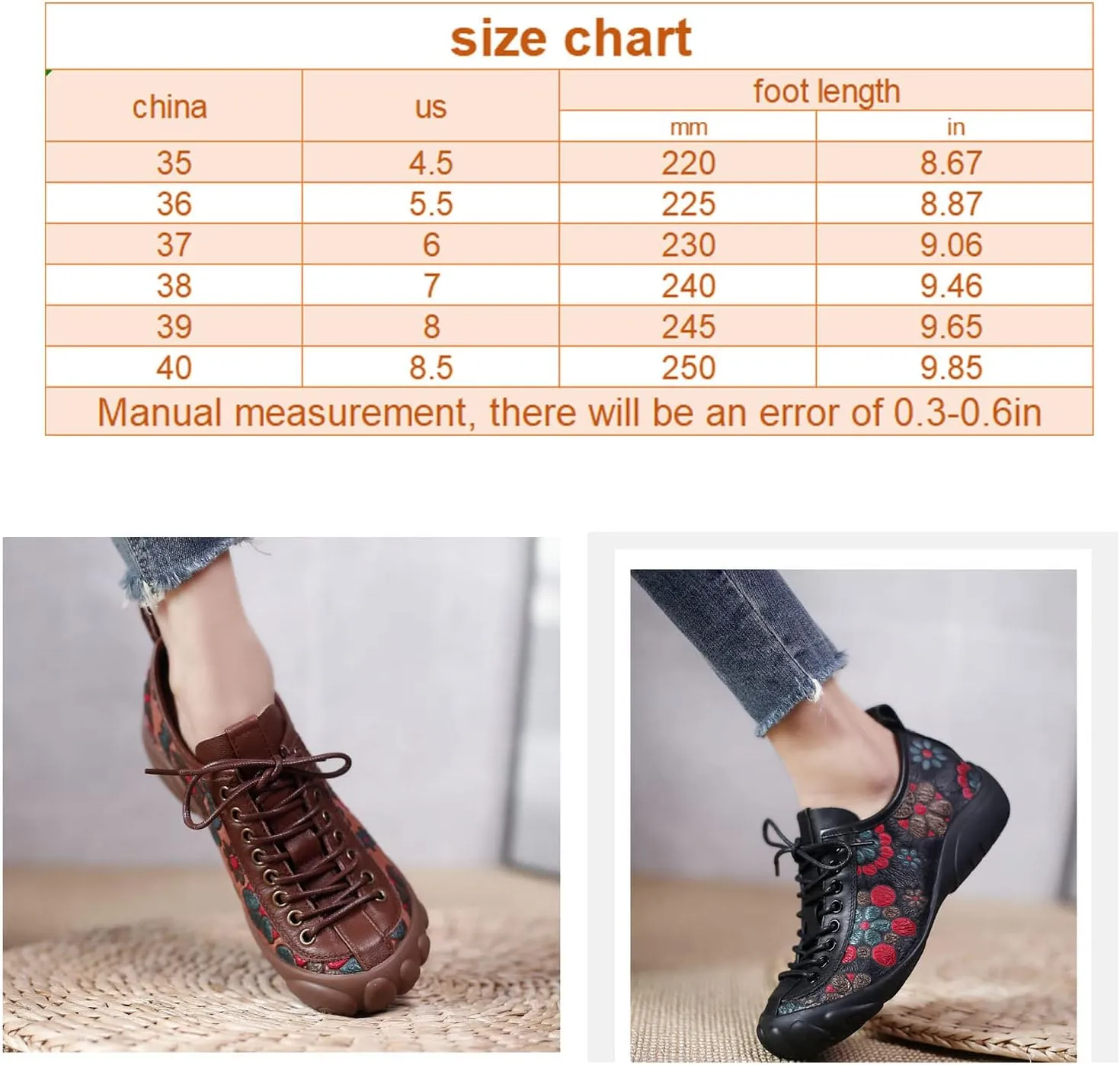 Women's Ethnic Style Flat Five-Finger Shoes,Retro Print lace-up Flat Shoes,Fashion All-Match Hiking Soft-Soled Mother Shoes