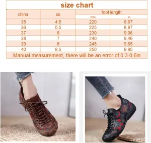 Women's Ethnic Style Flat Five-Finger Shoes,Retro Print lace-up Flat Shoes,Fashion All-Match Hiking Soft-Soled Mother Shoes