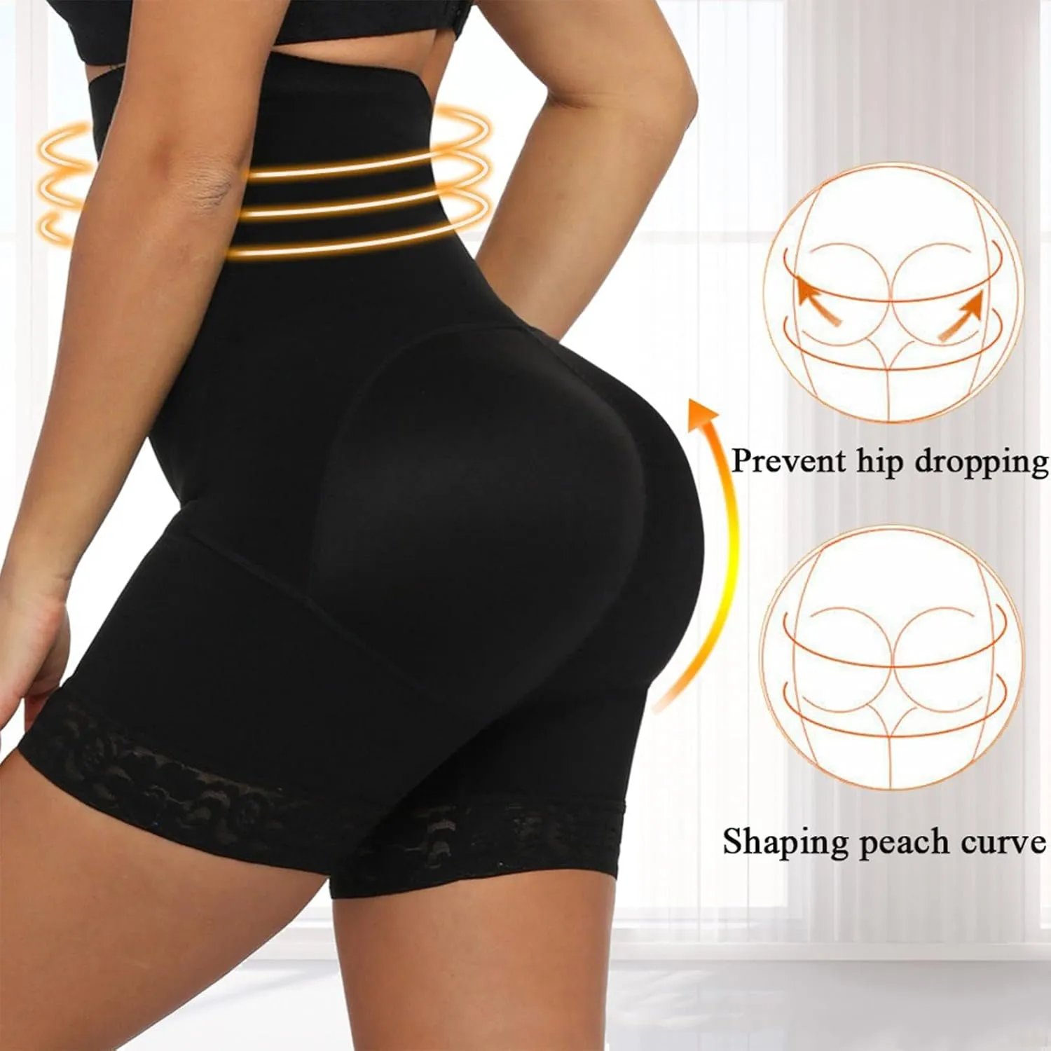 Womens High Waist Tummy-Control Shorts Hooks Front Thigh Slimmer Waist Trainer Body Shaper Panties