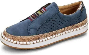 Women's Retro Casua Sneakers Garden Clogs Shoes Orthopedic Slip-On Shoes Walking Shoes Flat Casual Shoes