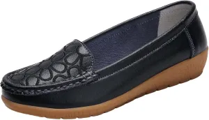 Women's Shoes Casual Dressy Soft Sole Slip On Chunky Loafers Shoes Cute Comfortable Casual Business Work Flats