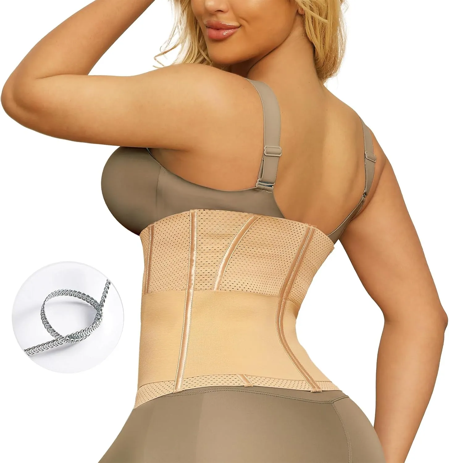 Womens Waist Trainer Corset Trimmer Tummy Control Body Shaper Breathable Slimming Workout Belt Shapewear